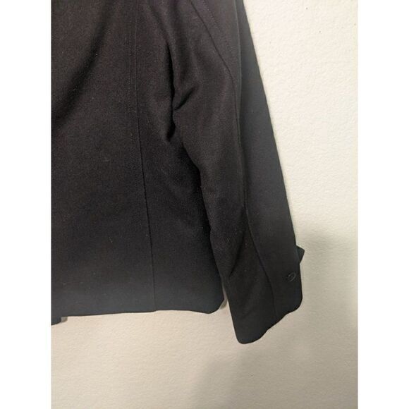J.Crew Wool Blend Peacoat Size Small Women's Solid Black Casual Dress Coat - Picture 8 of 16